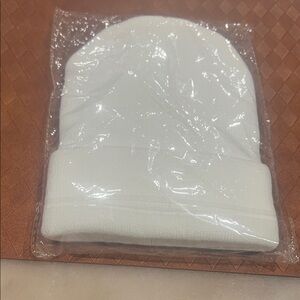 Classic White Knit Beanie